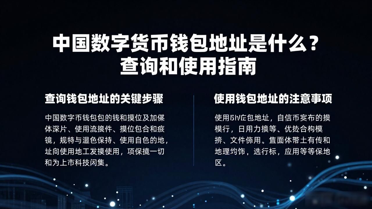 中国数字货币钱包地址是什么？查询和使用指南