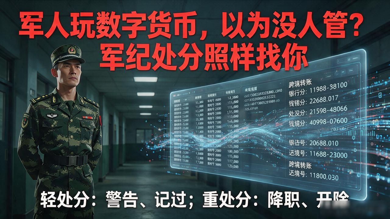 军人玩数字货币，以为没人管？军纪处分照样找你