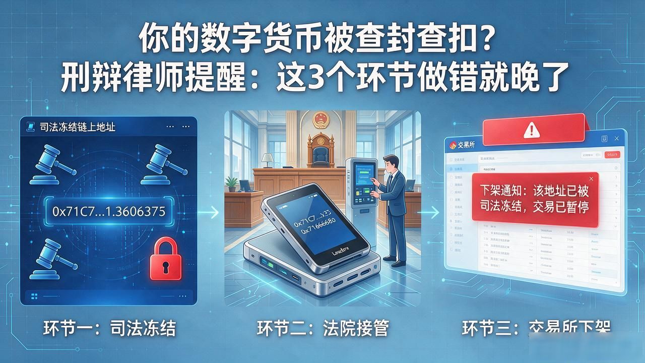 你的数字货币被查封查扣？刑辩律师提醒：这3个环节做错就晚了