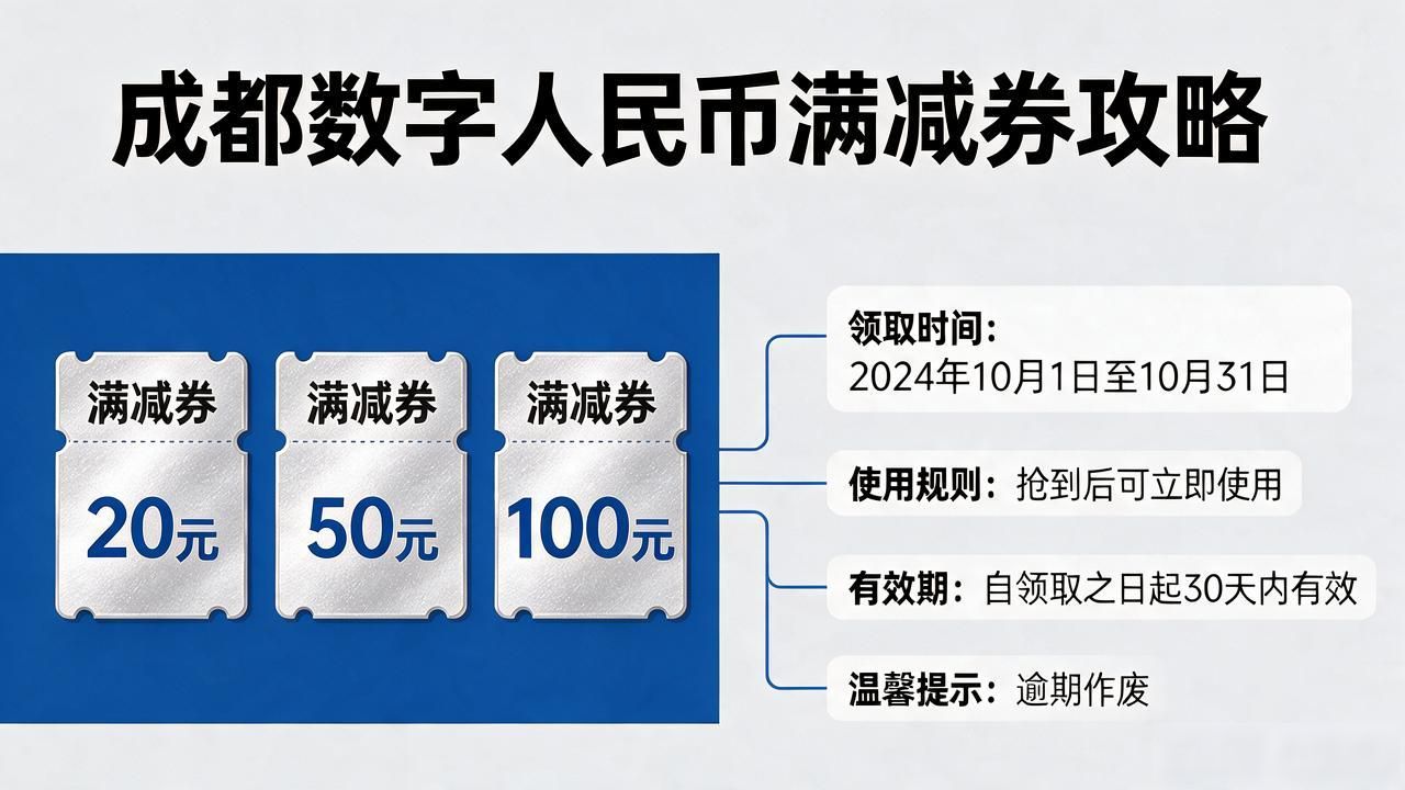 成都数字人民币满减券怎么玩？领取使用全攻略