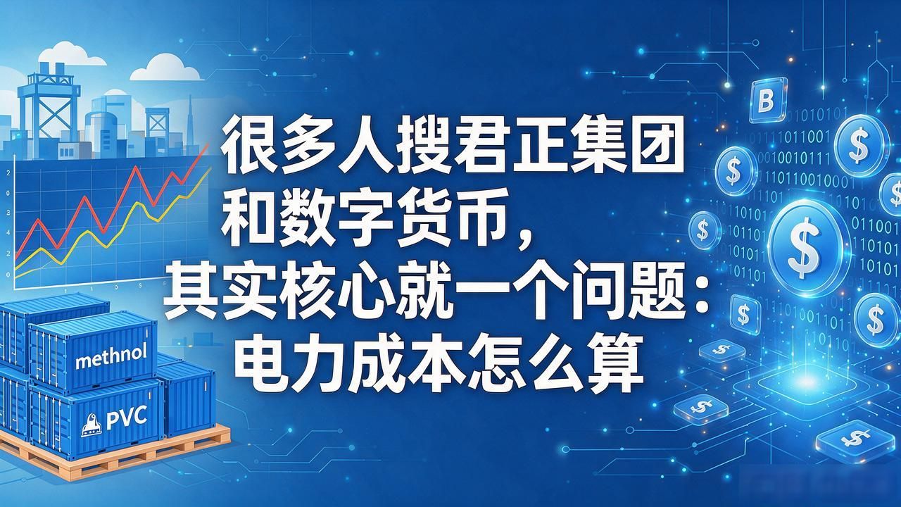 很多人搜君正集团和数字货币，其实核心就一个问题：电力成本怎么算