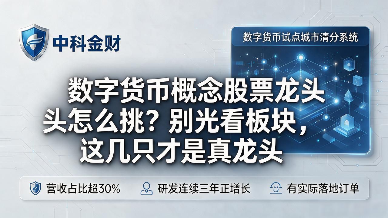数字货币概念股票龙头怎么挑？别光看板块，这几只才是真龙头