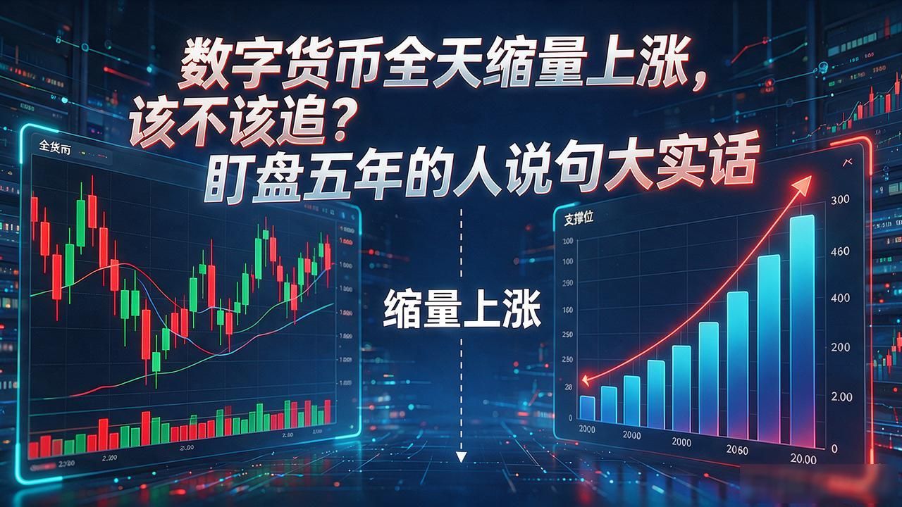 数字货币全天缩量上涨，该不该追？盯盘五年的人说句大实话