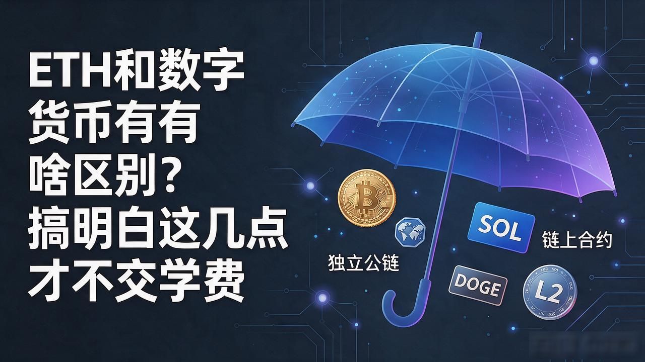 ETH和数字货币有啥区别？搞明白这几点才不交学费