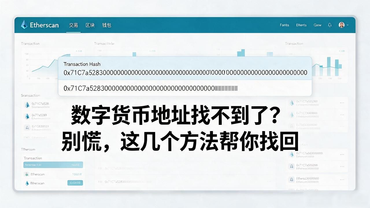 数字货币地址找不到了？别慌，这几个方法帮你找回