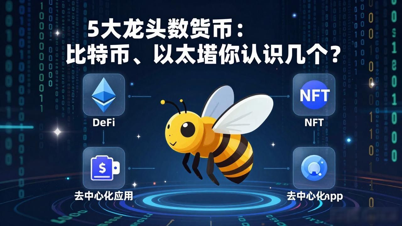5大龙头数字货币：比特币、以太坊你认识几个？