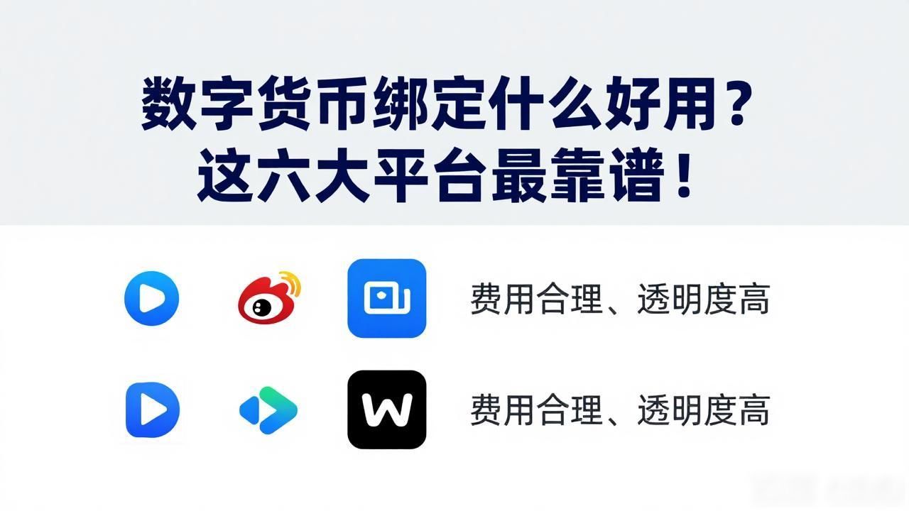 数字货币绑定什么好用？这六大平台最靠谱！