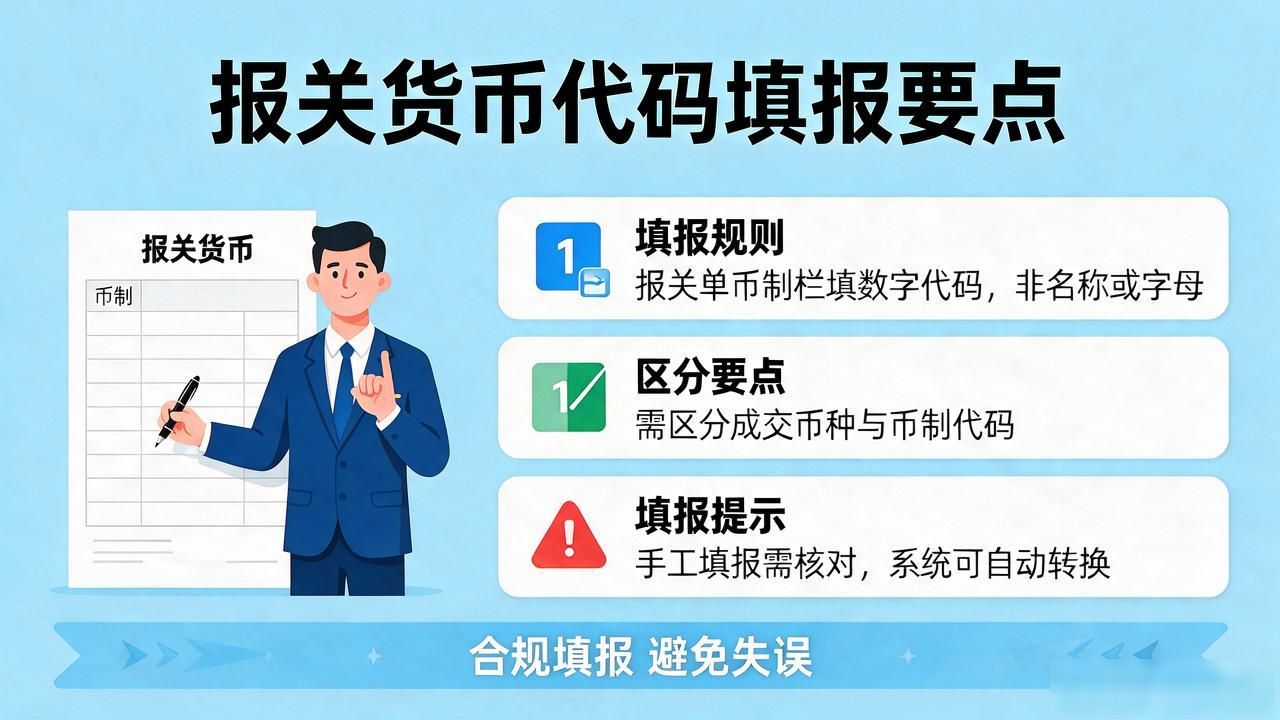 报关货币代码怎么填？记住这些数字代码不踩坑